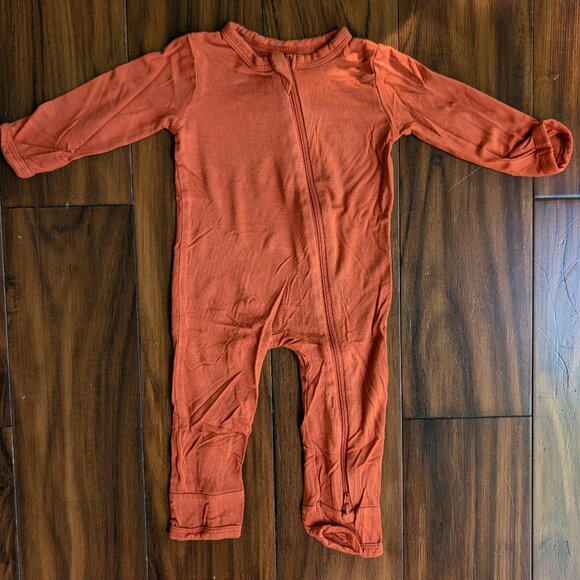 Kyte BABY Other - Kyte BABY Rust Orange Zippered Romper, 3-6m EUC